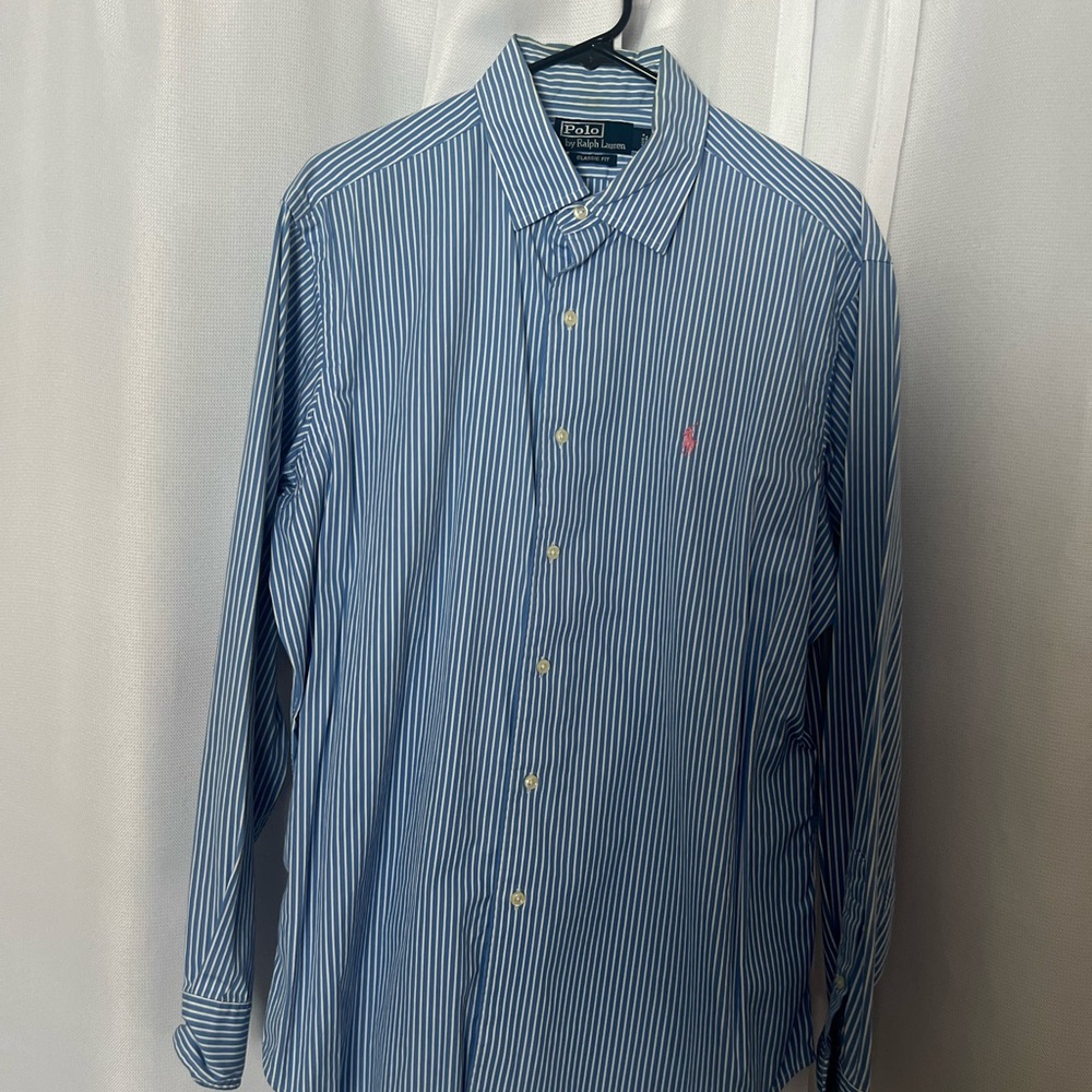 Ralph Lauren Blue Casual Button Down Shirt